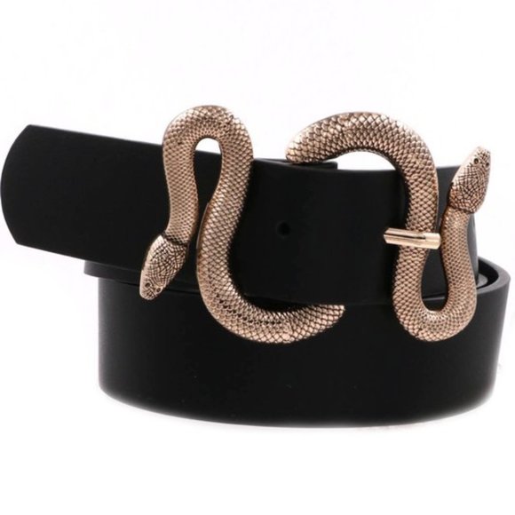 The Wild Clover Accessories - I AM MEDUSA GOLD SNAKE BELT